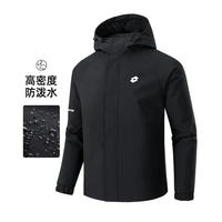 户外徒步：乐途 春秋户外防风防泼水运动外套梭织运动服男女款宽松连帽夹克衫风衣
