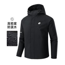 乐途 春秋户外防风防泼水运动外套梭织运动服男女款宽松连帽夹克衫风衣
