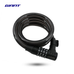 捷安特 Faithe1200自行车锁钢缆密码锁四位防盗锁锌合金锁芯带坐杆固定