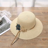 海边度假：赫卡维 夏秋韩版编织花朵草帽