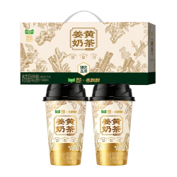 香飘飘 猫超臻选香飘飘原叶现泡姜黄奶茶8杯