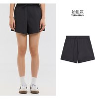 移动端：美特斯邦威 速干运动女短裤 始祖灰  170/30/XL