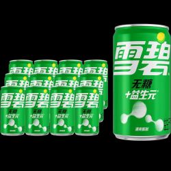 雪碧 纤维+ 无糖 汽水 柠檬味12罐