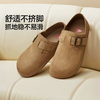 移动端：足力健 女鞋全包勃肯鞋秋季中年妈妈年轻款穆勒鞋软底半拖鞋一脚蹬