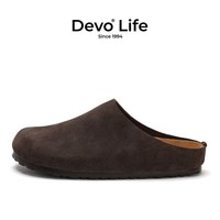 移动端：Devo Life 软木鞋女外穿懒人一脚蹬包头半拖鞋休闲百搭软木鞋26001