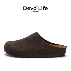 Devo Life 软木鞋女外穿懒人一脚蹬包头半拖鞋休闲百搭软木鞋26001