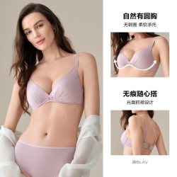 安莉芳 光面文胸女士无钢圈上托小胸聚拢显大收副乳内衣