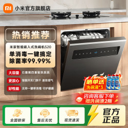 米家 小米智能嵌入式洗碗机S20 16套 全嵌入式洗碗机热风烘干家用全自动开关门 增压喷淋 智能投放