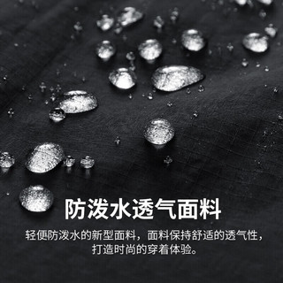 罗蒙 防泼水连帽冲锋夹克 军绿色 M 男士外套