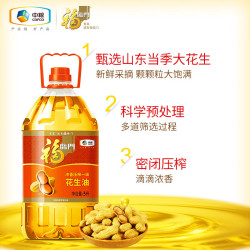 福临门 浓香压榨一级花生油 5L