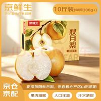 京鲜生 正宗山东莱阳秋月梨 大果净重10斤礼盒装 单果300g+ 国庆水果礼盒