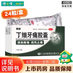 泰康 丁细牙痛胶囊24粒清热解毒止痛牙痛牙龈肿痛牙髓炎牙痛阵作