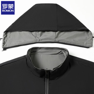 罗蒙 双面穿可拆卸连帽夹克 藏青 2XL 男士外套