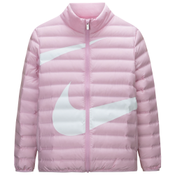 耐克 童装男女童羽绒服大LOGO儿童保暖上衣 柔粉 90绒 110 /52