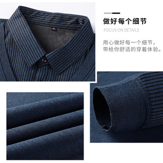 罗蒙 9010 加绒保暖 深灰色 3XL 男士针织衫