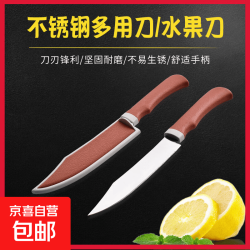 水果刀不锈钢带刀套水果削皮刀厂家直销不锈钢水果刀多功能刀具 水果刀1把