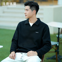 马克华菲 假两件男士卫衣春秋季2026新款潮流设计感套头打底衫男款