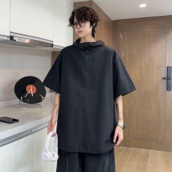 夏季潮男短袖男女情侣ins百搭宽松T恤套装