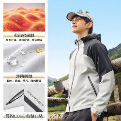 361° 361防泼水外套男士秋季户外休闲上衣防风夹克运动风衣男652634605