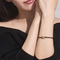 老庙黄金 足金龟壳手绳招财进宝富甲天下财运旺5D时尚通勤百搭