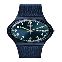 swatch robin 蓝色 34mm 石英腕表