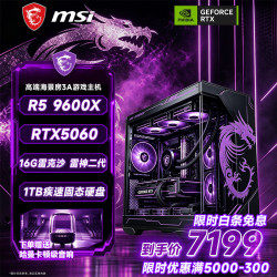微星 R5 9600X RTX5060 16GB+512GB SSD 台式电脑主机