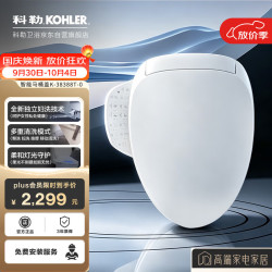 科勒 智能马桶盖女王座前净柔泉自动清洗加热独立妇洗智能盖38388T