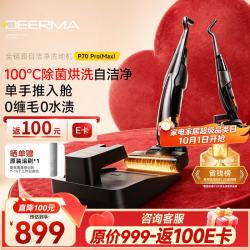 德尔玛 VXPD21A 70度热水自清洁 火火色 无线洗地机