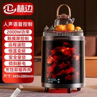 林边 围炉取暖器家用多功能电暖器冬季客厅围炉煮茶烧烤一体烤火炉