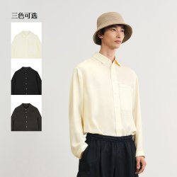 速写 [铜氨]速写男装春秋新款男士宽松长袖衬衫做旧简约舒适优雅感