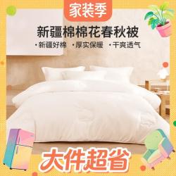 乐蜗家纺 罗莱生活天然全棉棉花被空调夏被春秋被冬被加厚被芯四季被子 春秋被 200cm*230cm