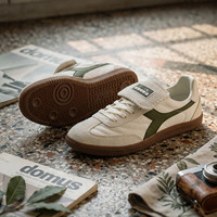 diadora 男女复古翻盖鞋舌低帮运动休闲鞋板鞋Saunter FC 香草白/松绿N4652
