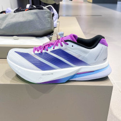 阿迪达斯 跑鞋女鞋ADIZERO BOSTON 13波士顿运动轻量缓震支撑马拉松训练鞋 JS4953/亮白色/学院紫/魔力酸橙绿/BOSTON 13 37 (230mm)