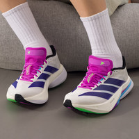 阿迪达斯 女鞋ADIZERO BOSTON 13波士顿13运动轻量缓震支撑训练马拉松跑鞋 JS4953白/蓝/紫 波士顿13 37 (230mm)