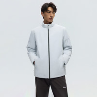 户外徒步：ONE WAY 星之钥男防泼水加厚立领商务短羽绒服白鸭绒外套3305W 灯塔灰