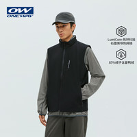 户外徒步：ONE WAY 羽绒服男款冬季新款羽绒马甲常规舒适上衣W 冰湖黑