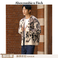 Abercrombie & Fitch 美式复古情侣潮流时尚豹纹V领毛衣针织衫秋冬男装女装120-5179 图片色 M (180/100A)
