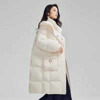 茵曼 26年冬季时尚减龄显瘦宽松大翻领保暖羽绒服女