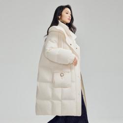 茵曼 26年冬季时尚减龄显瘦宽松大翻领保暖羽绒服女