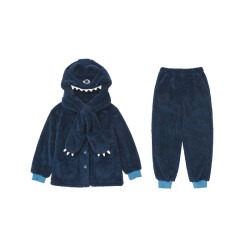 幼岚 ALLBLU）儿童家居服女童男童24冬新款双面舒棉绒套装