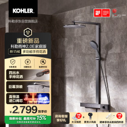 科勒 SH30E 恒温雨神2.0 墨影灰 花洒套装