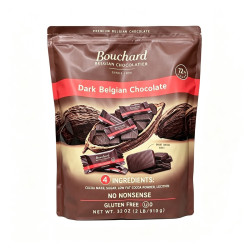 比利时BOUCHARD黑巧克力910g 72%可可黑巧克力
