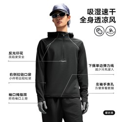 特步 两千公里PRO丨加绒连帽卫衣男秋冬跑步防风运动服长袖衣服男