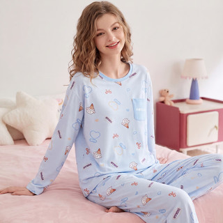 芬腾 FX27931288 纯棉抗菌带胸垫 粉桔 M 家居服套装