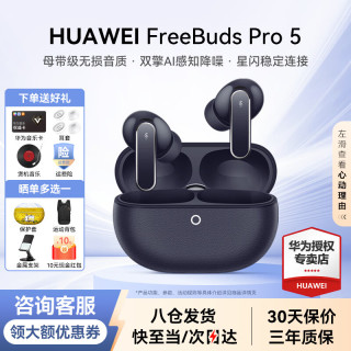 宅家玩乐：华为 FreeBuds Pro 5 入耳式无线蓝牙降噪耳机 穹宇蓝