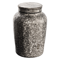 容山堂 纯钛茶叶罐 冰花银 3000ml