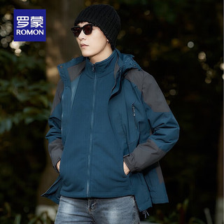 罗蒙 防风保暖 牛仔蓝 3XL 男士夹克