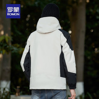 罗蒙 防风保暖 白色 XL 男士夹克