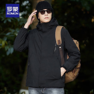 罗蒙 防风保暖 黑色 XL 男士夹克
