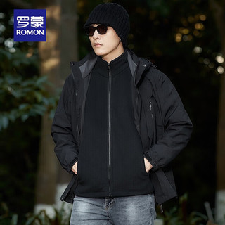 罗蒙 防风保暖 黑色 XL 男士夹克
